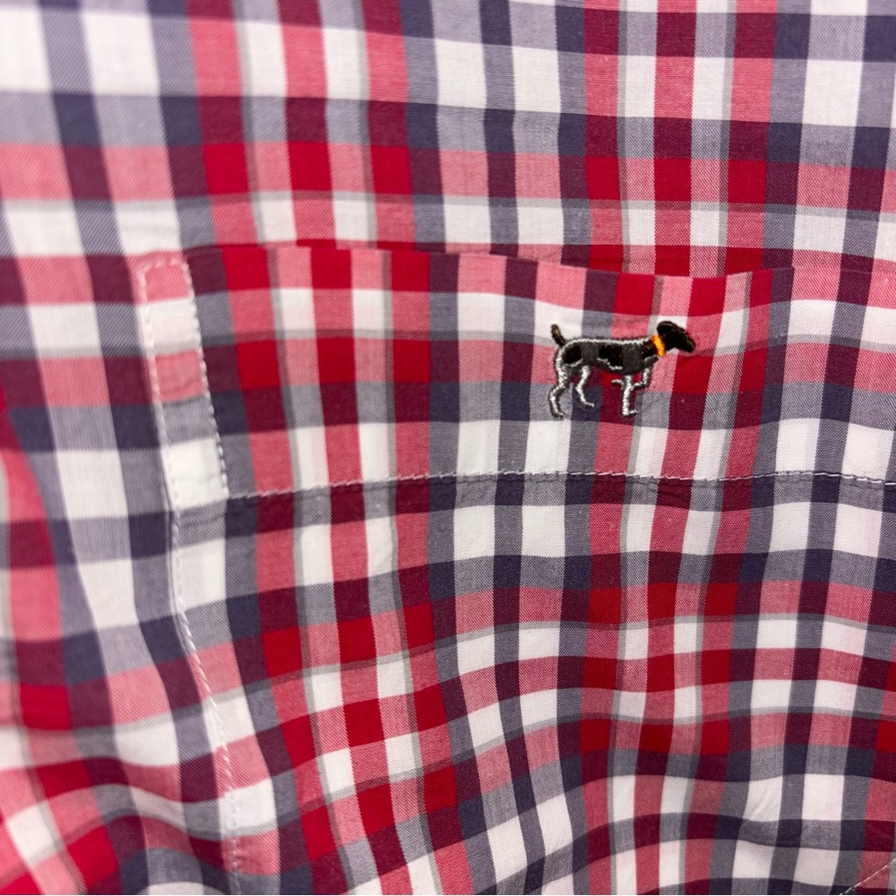 Southern Point Co. Men’s Alabama red and gray plaid button down shirt